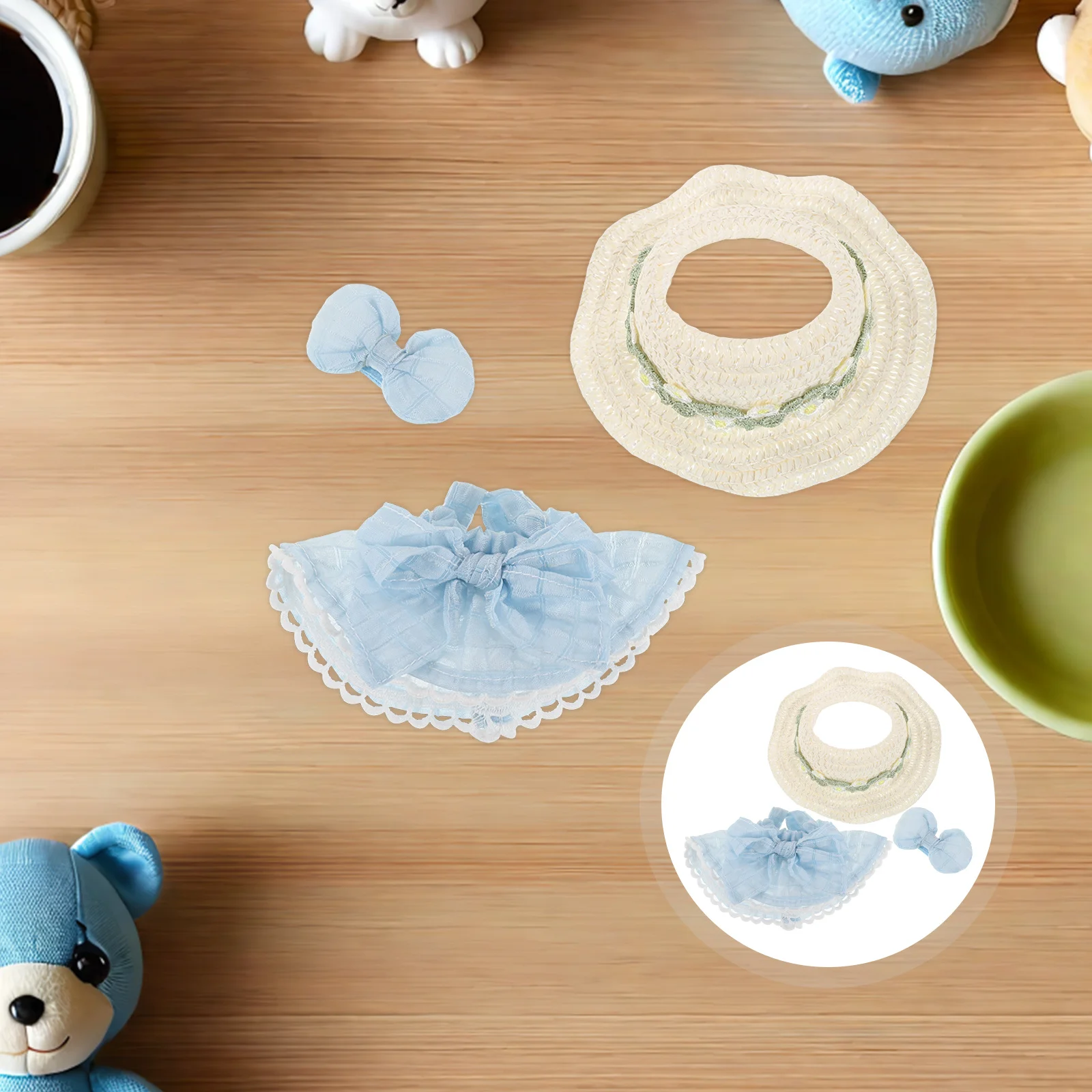 

1 Set 17Cm Outfit Accessories Creative Skirt Replaceable Mini Hats For Diy Dress Roleplay Costume Decor Tiny Hat Craft