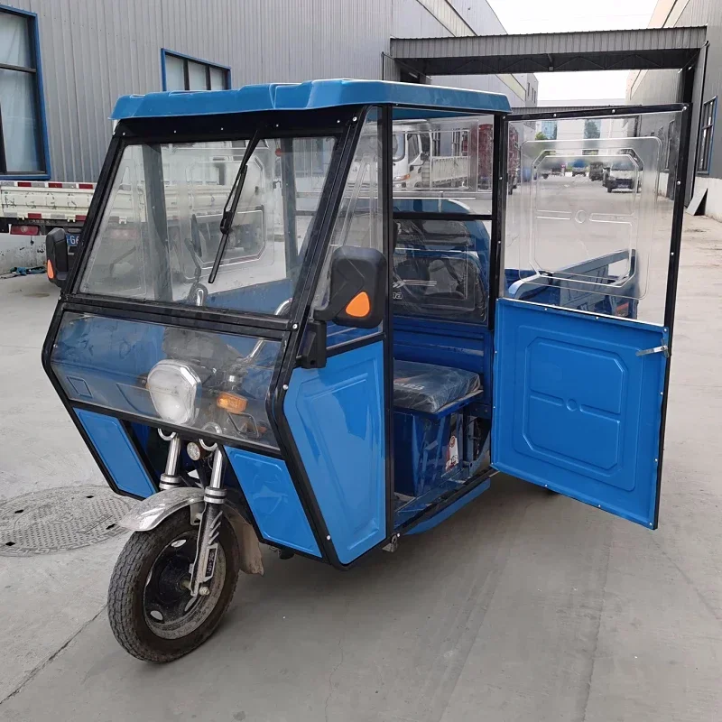 Electric tricycle canopy, fully enclosed canopy, iron sunshade, front cab