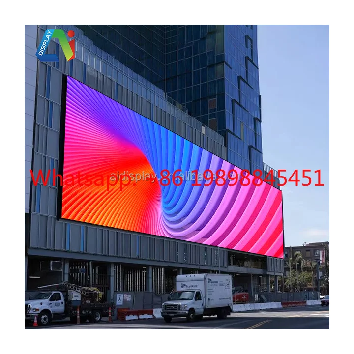 Pantalla LED para Exteriores, la Más Vendida, P6P8, Servicio Frontal, Fija, Pantalla de Video para Exteriores, Letrero Publicitario