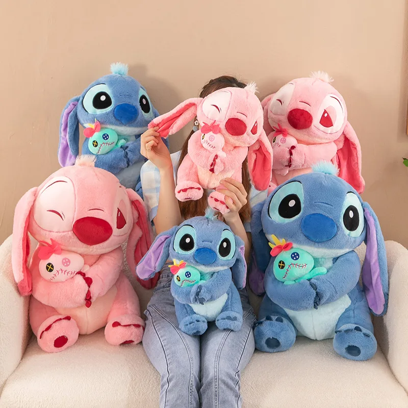 Disney Kawaii punto morbido peluche punto bambola di pezza anime carino grande cartone animato morbido cuscino per bambini compleanno regalo di Natale giocattoli