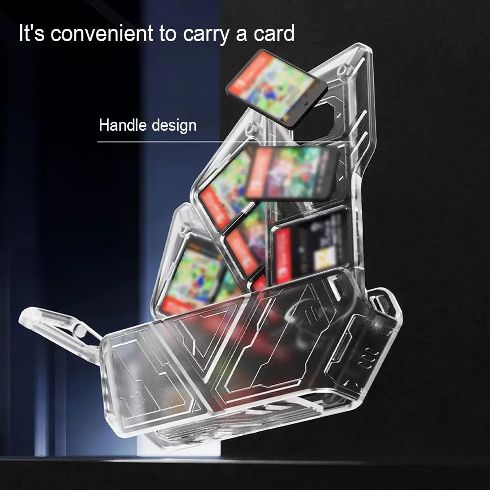 

For Nintendo 2 Game Cards Case 12 Game Card Case Portable Protective Hard Shell With 4 Layer Rotatable Holder