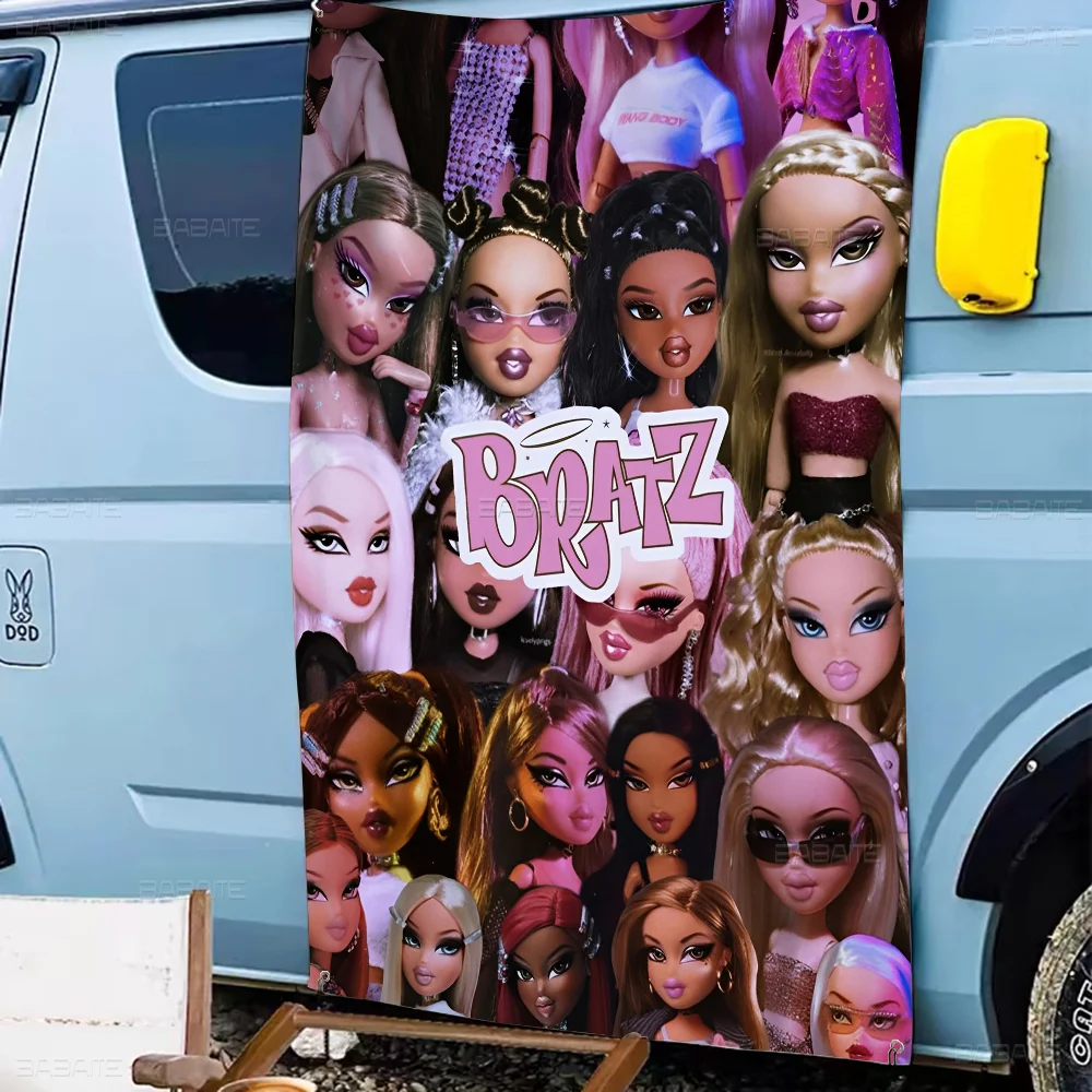 Bratz Doll Banner INS Style Outdoor Party Decoration Atmosphere Flag