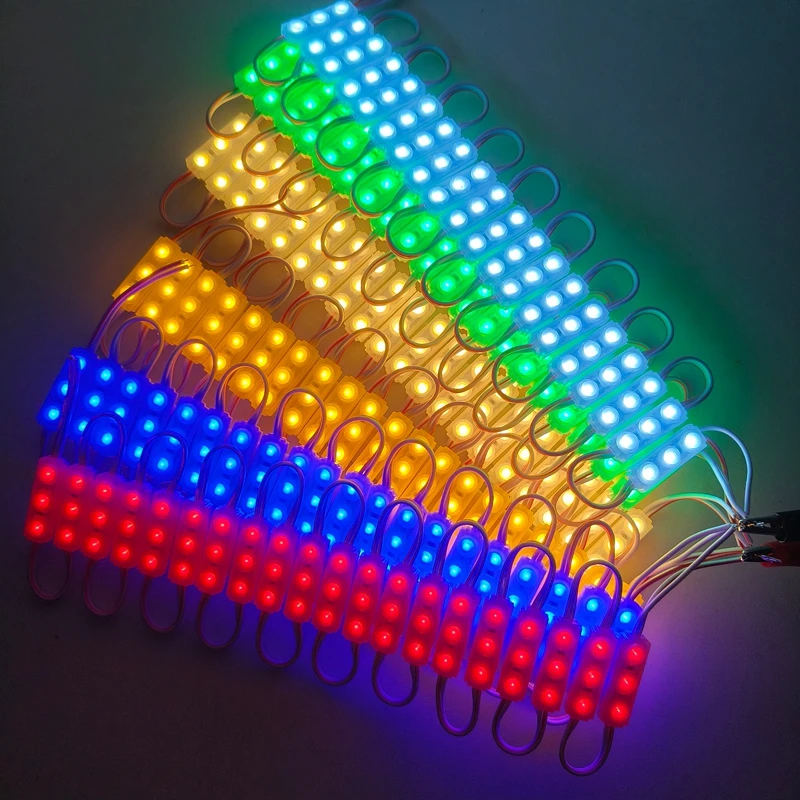 20pcs DC 12V LED Module 2835 6500k White SMD Modules with Lens 29*09mm  Backlight Waterproof IP67 Sign Lighting Cool White