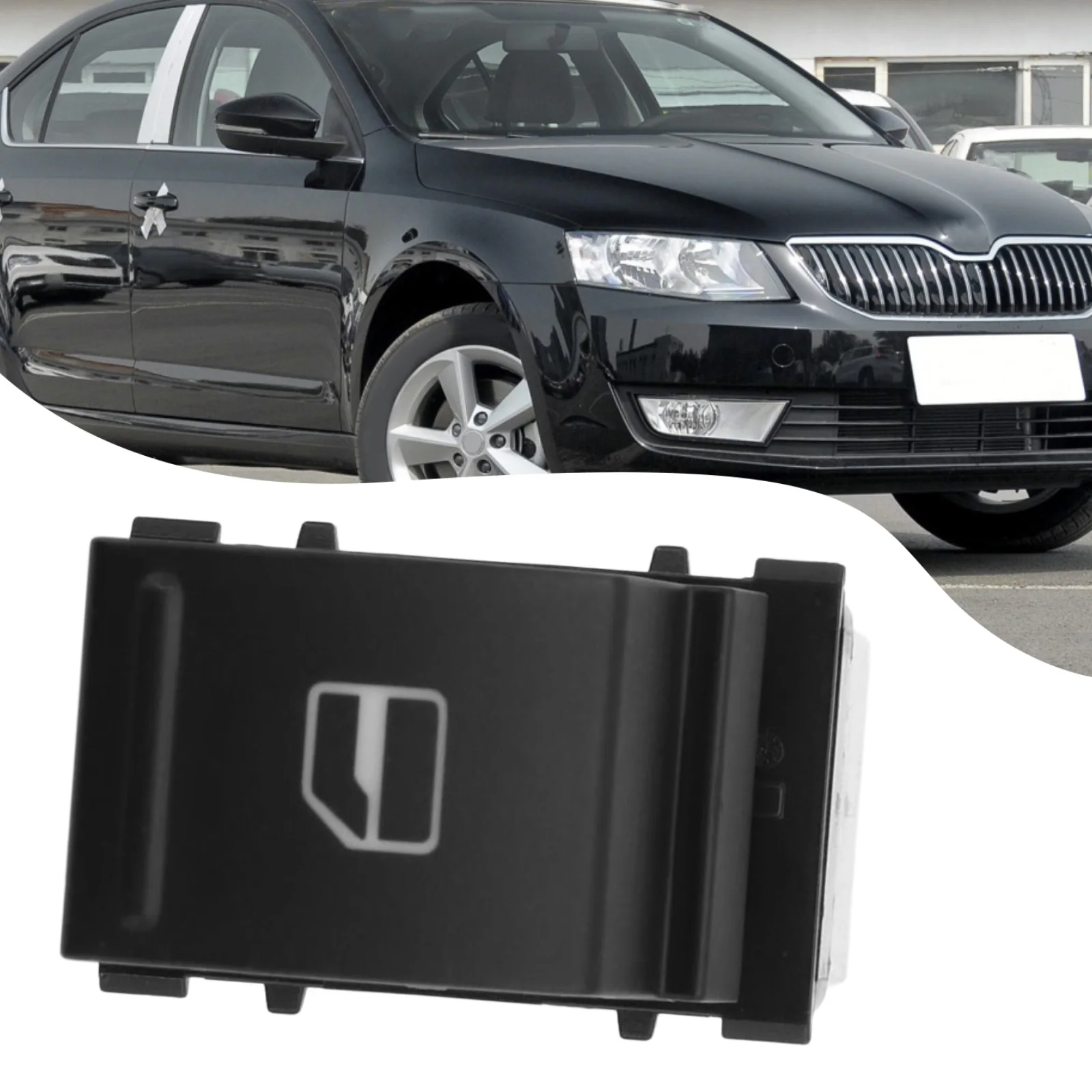 Car Window Control BLACK Switch Easy Use High-quality Materials Wear-resistant Non-deformable For Skoda For Fabia