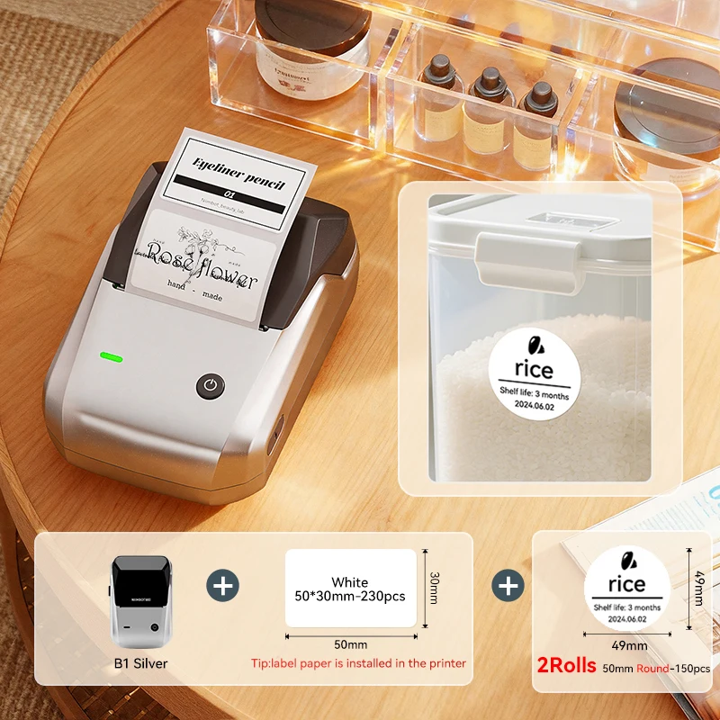 Niimbot B1/B1 PRO Thermische Labelprinter Bluetooth Pocket Label Maker Barcode QR-code Zelfklevende sticker Etiketteermachine