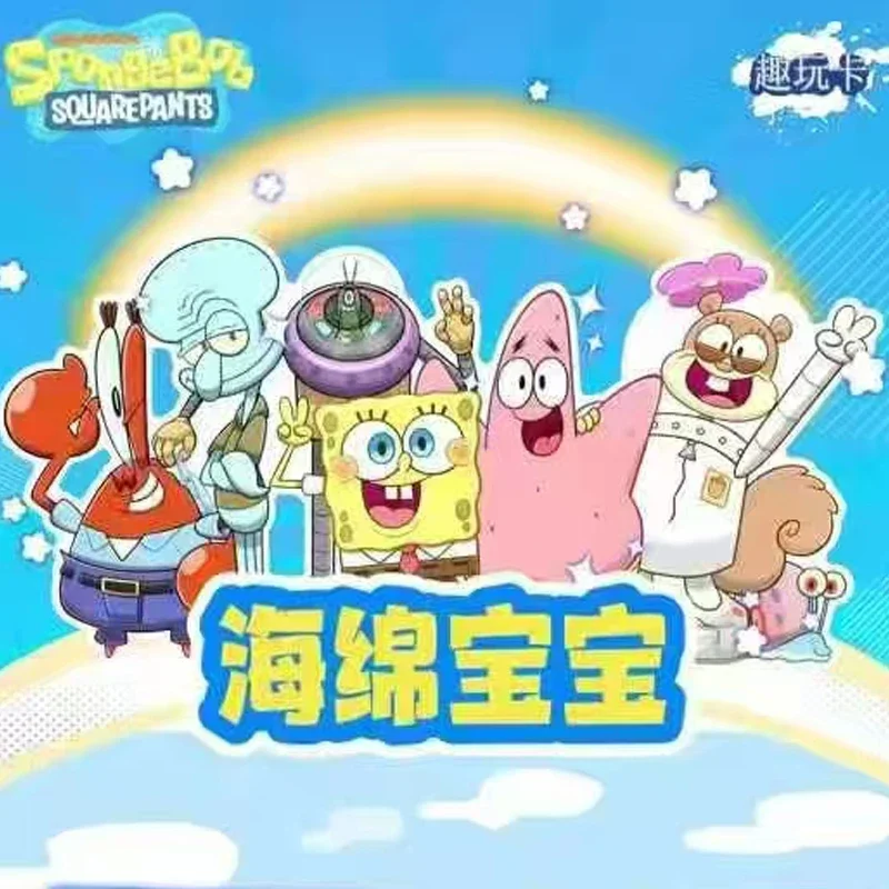 New Original Genuine SpongeBob SquarePants Anime Trading Card Patrick Star Squidward Tentacles Plankton Kids Toys Holiday Gifts