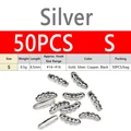 50PCS size S Silver