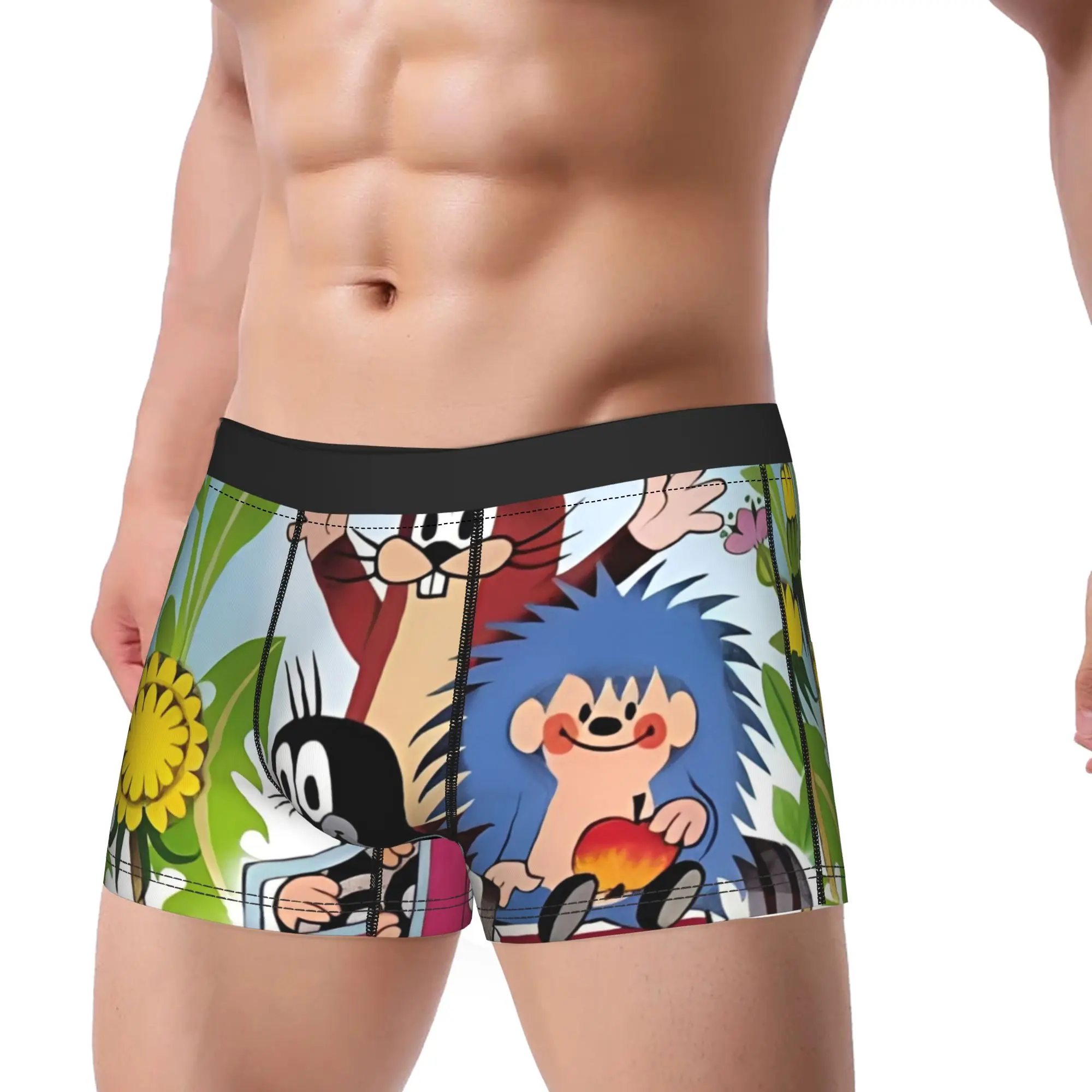 Men The Little Mole Cartoon Animal Boxers GagGift Underwear  Boxer Shorts