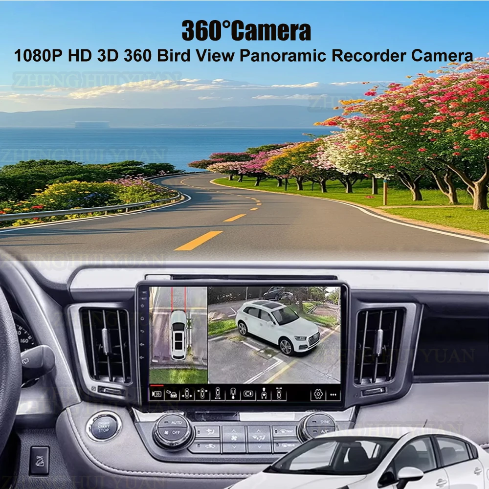 Android 15 Carplay Car Radio For Toyota RAV4 RAV 4 XA40 2012-2019 Navigation GPS Multimedia Player WiFi+4G stereo BT 360 Camera