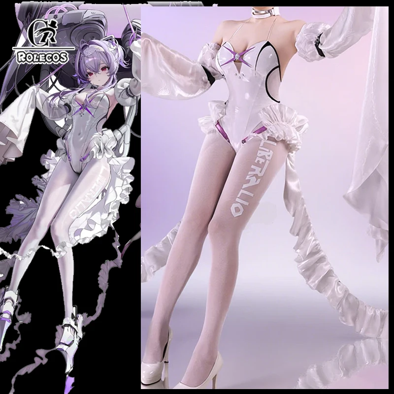 

Костюм агента-кролика Лилиберио из игры NIKKE: Богиня Победы, женский комбинезон-медуза, карнавальный костюм на Хэллоуин