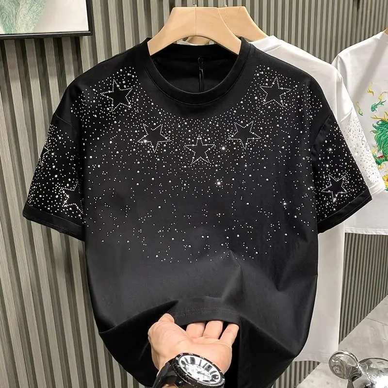 2024 Summer New Men\'s Fashion Short-sleeved T-shirt Half-sleeved Casual T-shirt Men\'s Loose Luxury T-shirt