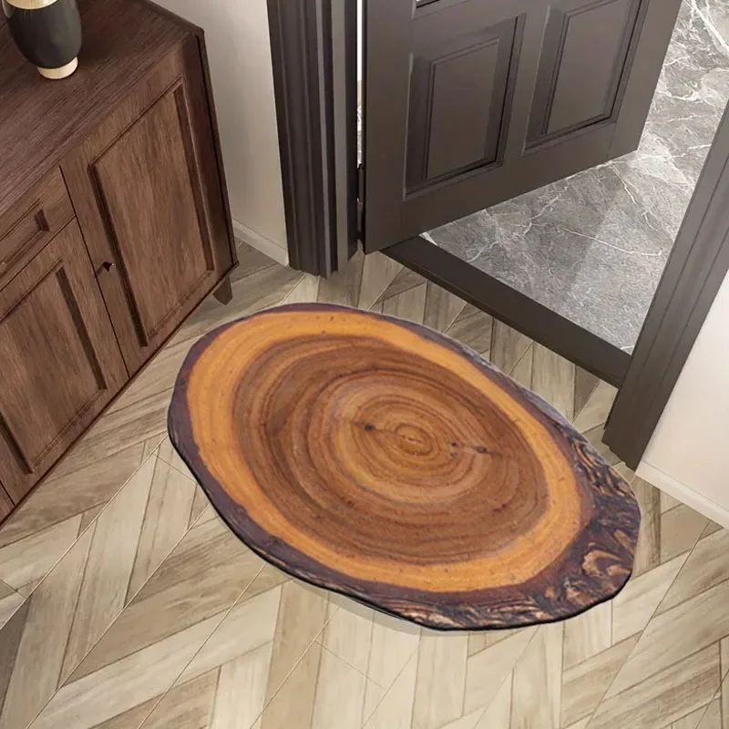 1PC Vintage Wood Grain Diatomaceous Earth Mat, Household Bathroom Floor Mats, Bathroom FloorMat/ Washroom Floor Mat