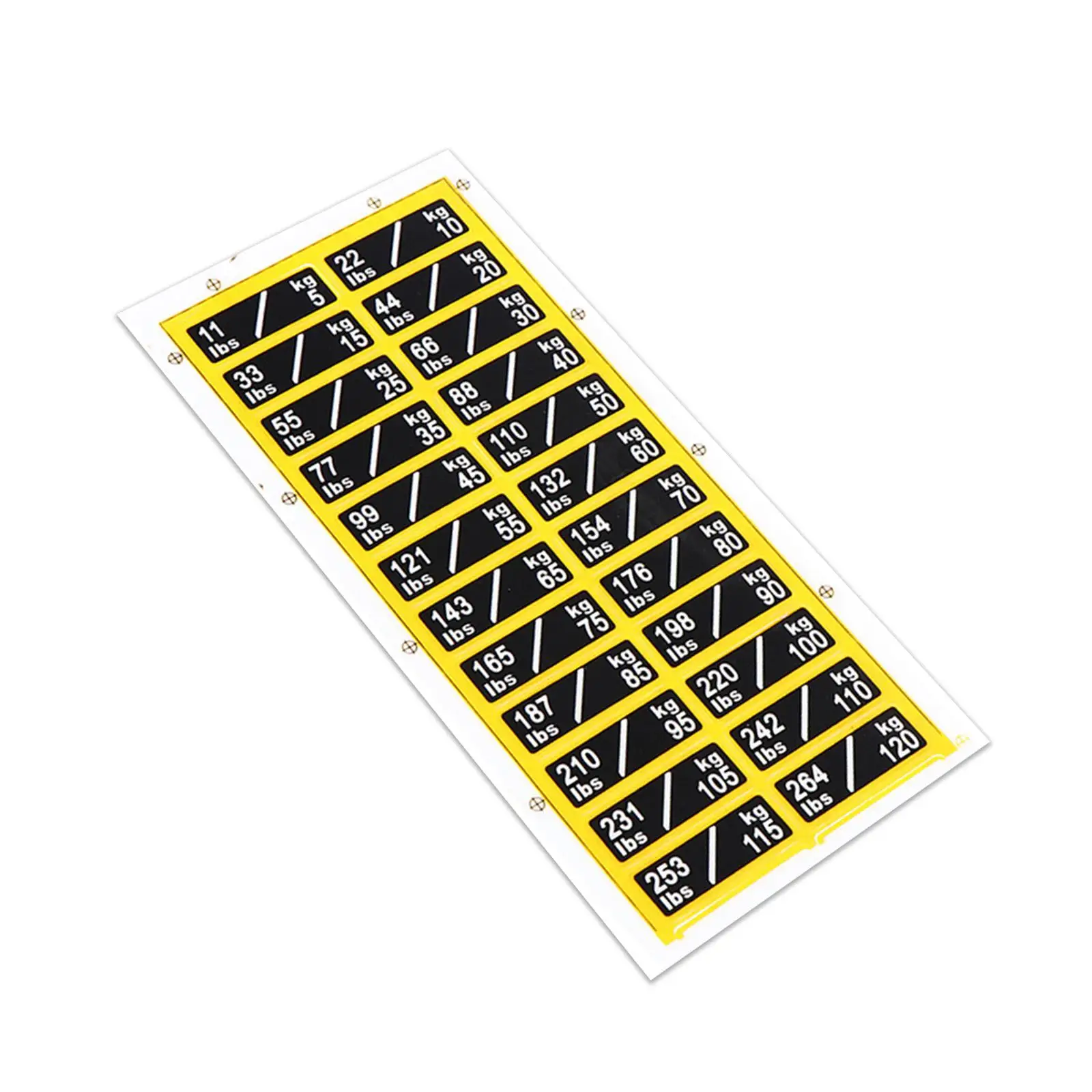 Weight Sticker Weight Stack Labels Sticker Self Adhesive 5 kg -120 kg Power