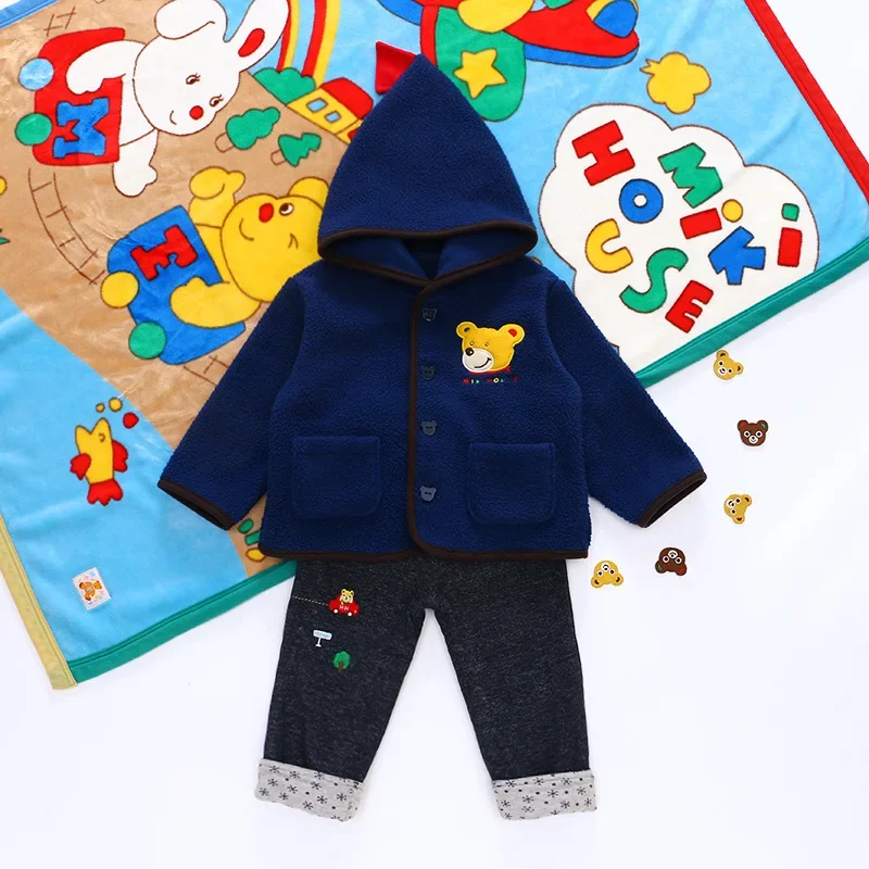 Winter Jacket  Boys Clothes Baby Girl 2022 Cartoon Grandpa Bear Polar Fleece Magic Hooded Coat One Piece 2-8Y