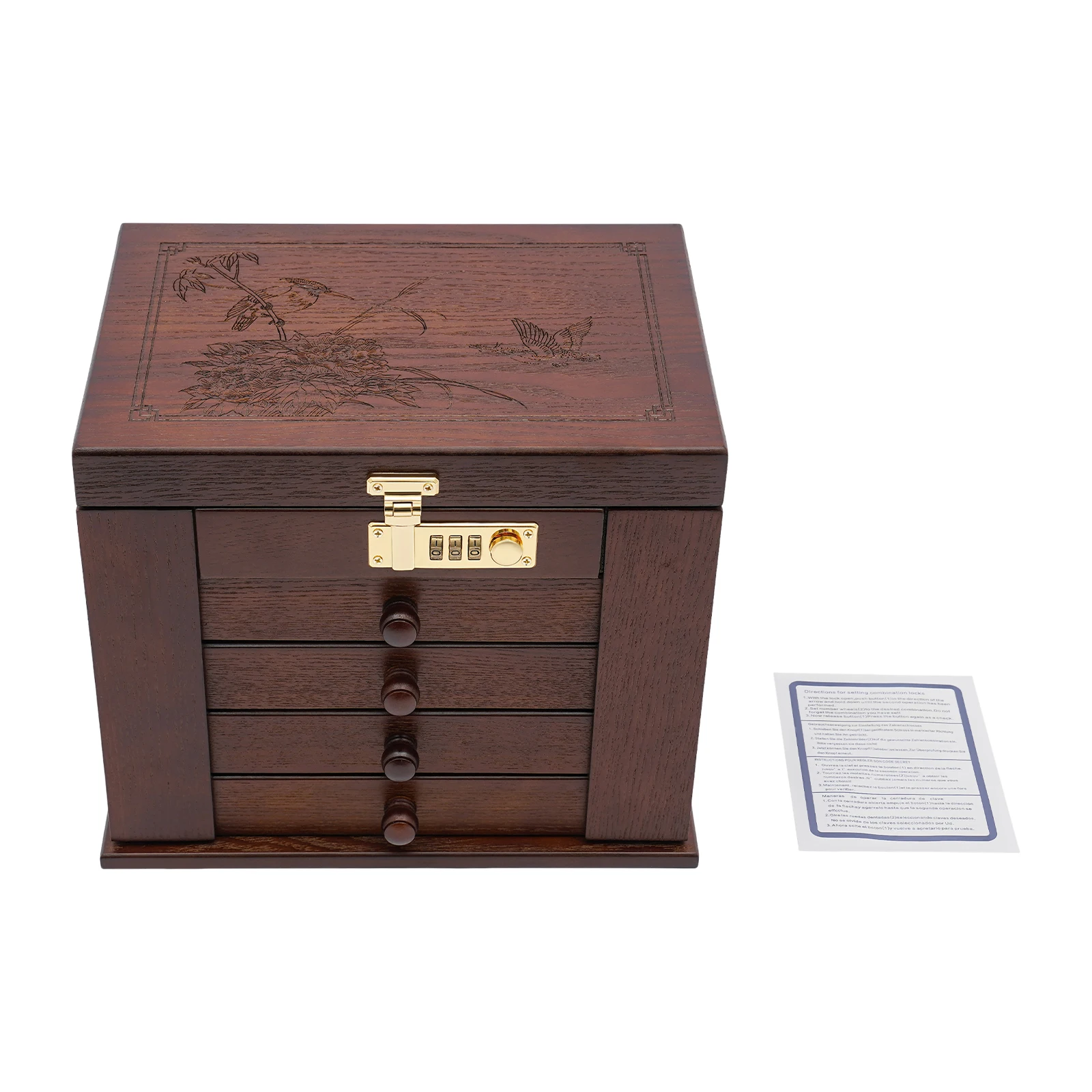 Schmuckaufbewahrungsbox, exquisiter und rustikaler Schmuck-Organizer, leicht zu reinigen, ideales Geschenk für Schlafzimmer/Wohnzimmer/Ankleidezimmer – Detail 8
