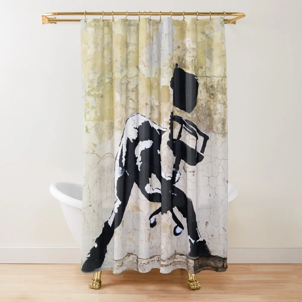 

Banksy London Calling - Office Chair Shower Curtain Cover For Bathrooms With Beautiful Designs Curtain