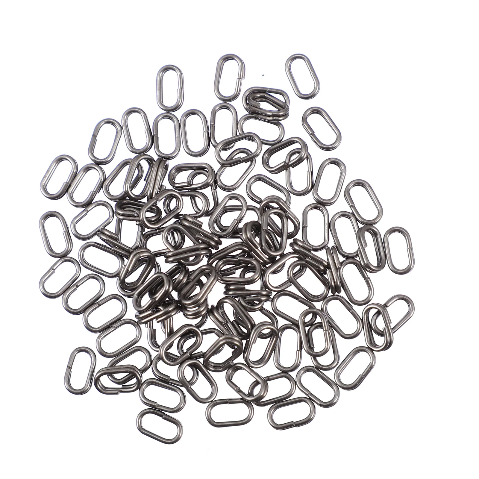 

100 Pcs Fishing Lures Sea ​​fishing Circle Boat Stainless Steel Connectors Rings Tackles Silver Connecting Split