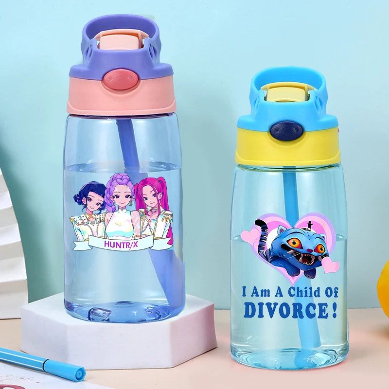 

K-pop Demon Hunters Kawaii Чашка для воды с рисунком для мальчиков и девочек Модные чашки в стиле аниме Студенты Портативная спортивная бутылка для воды Детский подарок