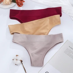 Women Brazilian Panties Cotton Underwear S-L Comfortable Underpants Low-Rise T-Back Panty Female Lingerie