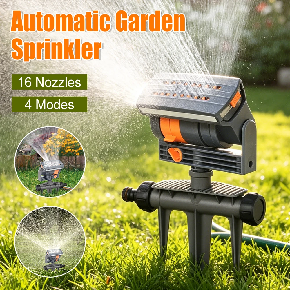 Oscillating Sprinkler Lawn Swing Sprinkler Adjustable Flow Garden Sprayer Watering Irrigation System for Plants Grasses Flowers