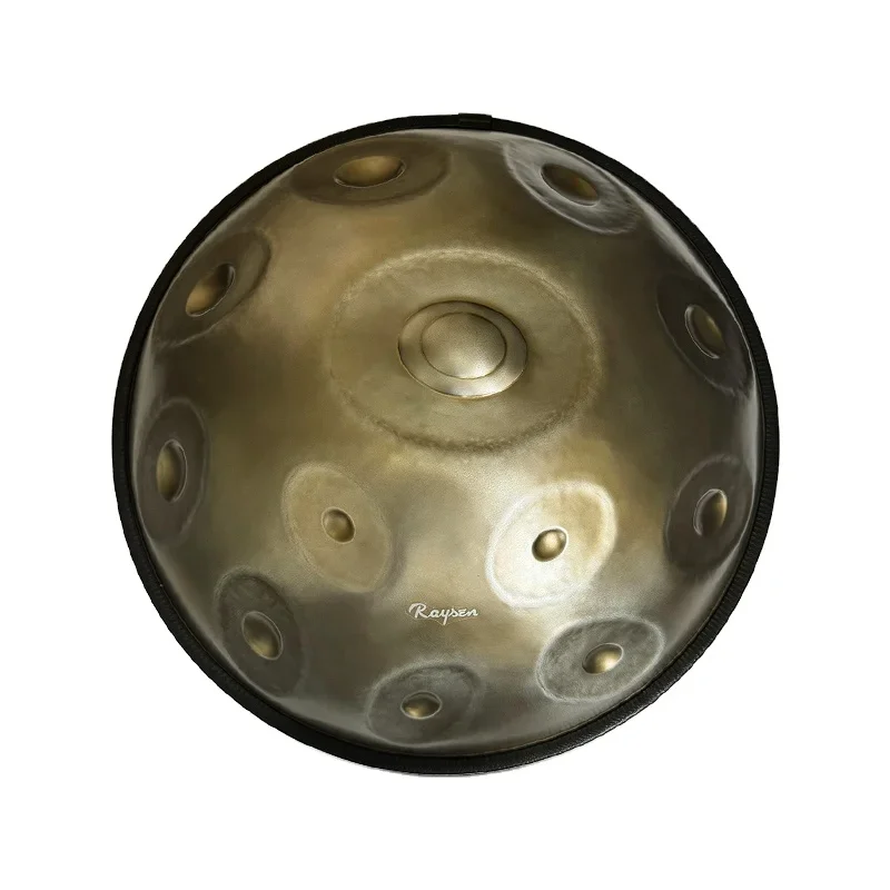 Master Series Bottom Handpan 12+4 Notes D Kurd With Free Bag 440 HZ Stainless Steel Retro Silver Handpan