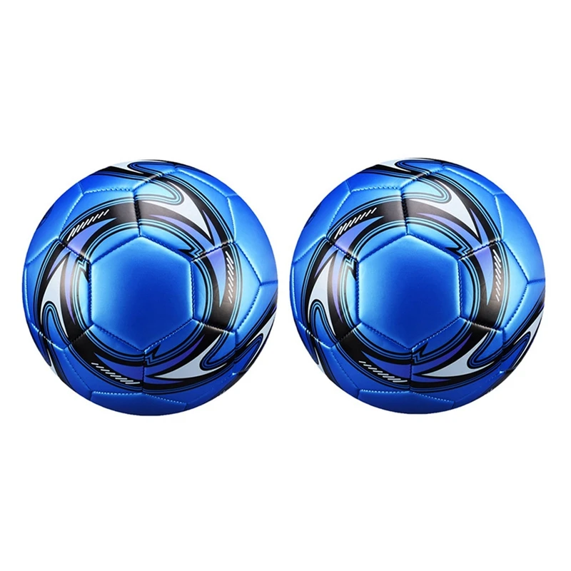 

2Pcs Professional Soccer Ball Size 5 Official Soccer Training Football Ball Inflatable Soccer Ball Blue