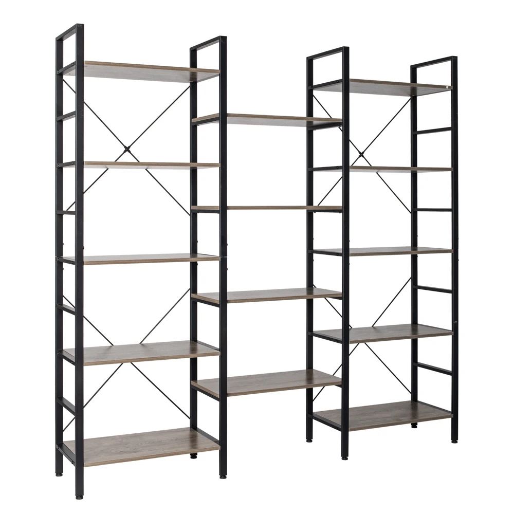 Imagem -06 - Etagere-estante Grande Aberta do Vintage Prateleiras Estilo Industrial Estantes de Madeira e Metal Móveis para Casa e Escritório