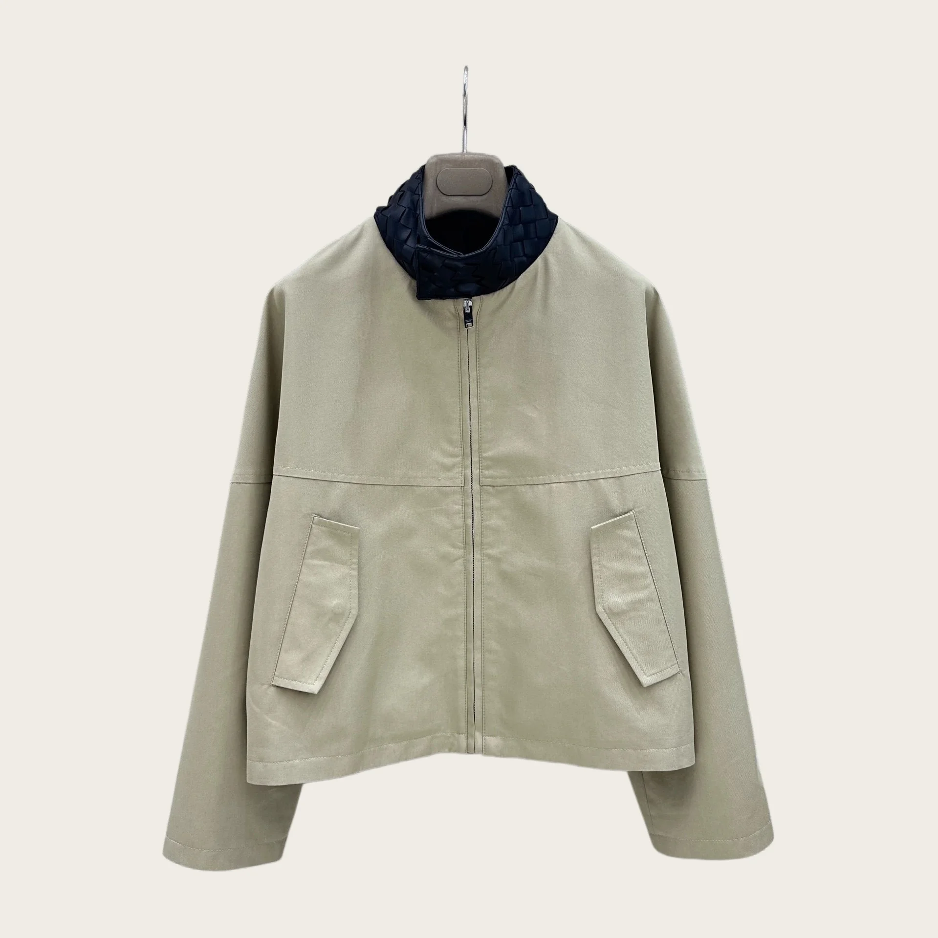 Autumn-Winter New Old Money Style Woven Collar Casual Jacket