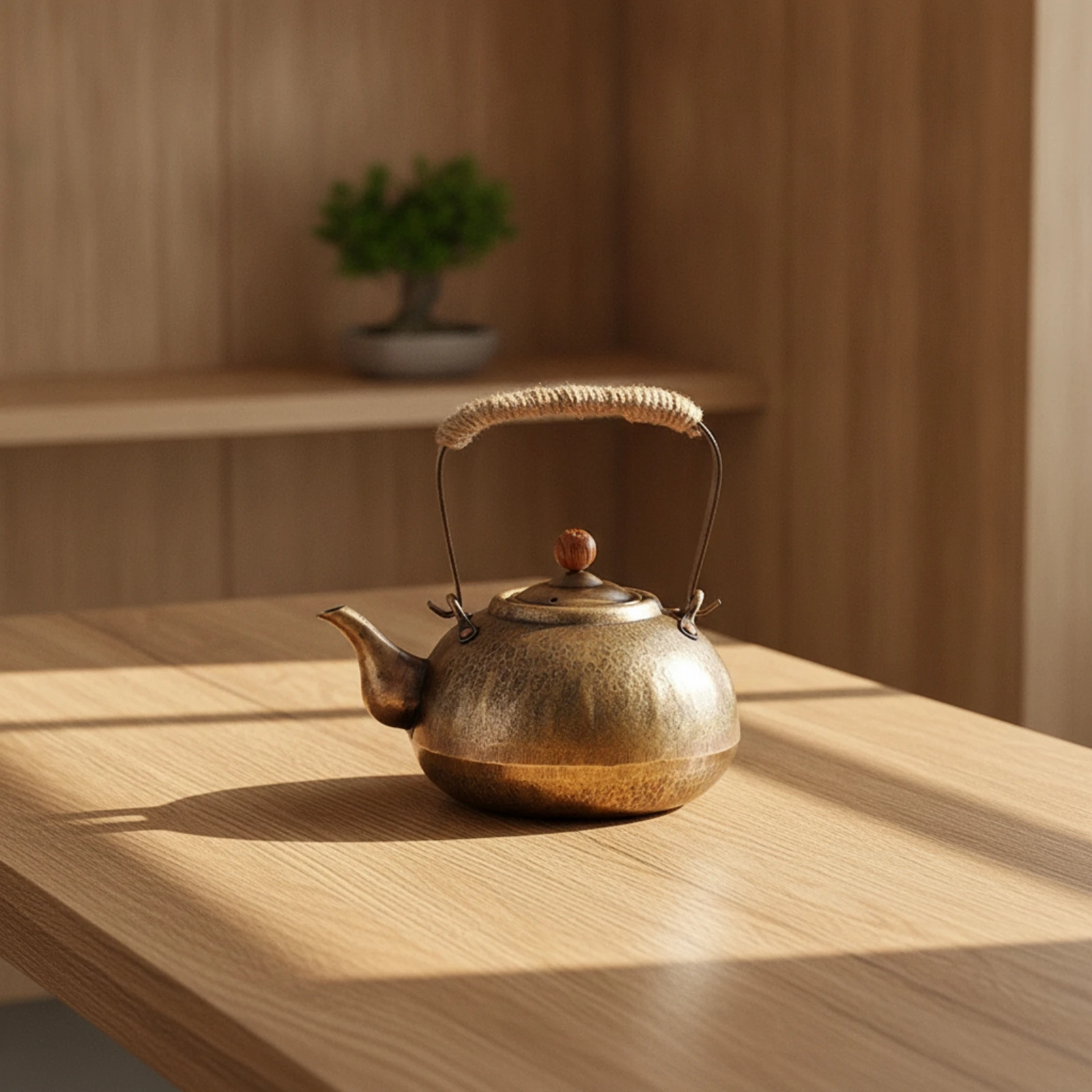 Copper Kettle Traditional Hammered Kettle Cookware Elegant Long-Lasting for Tea Lovers, Kitchen