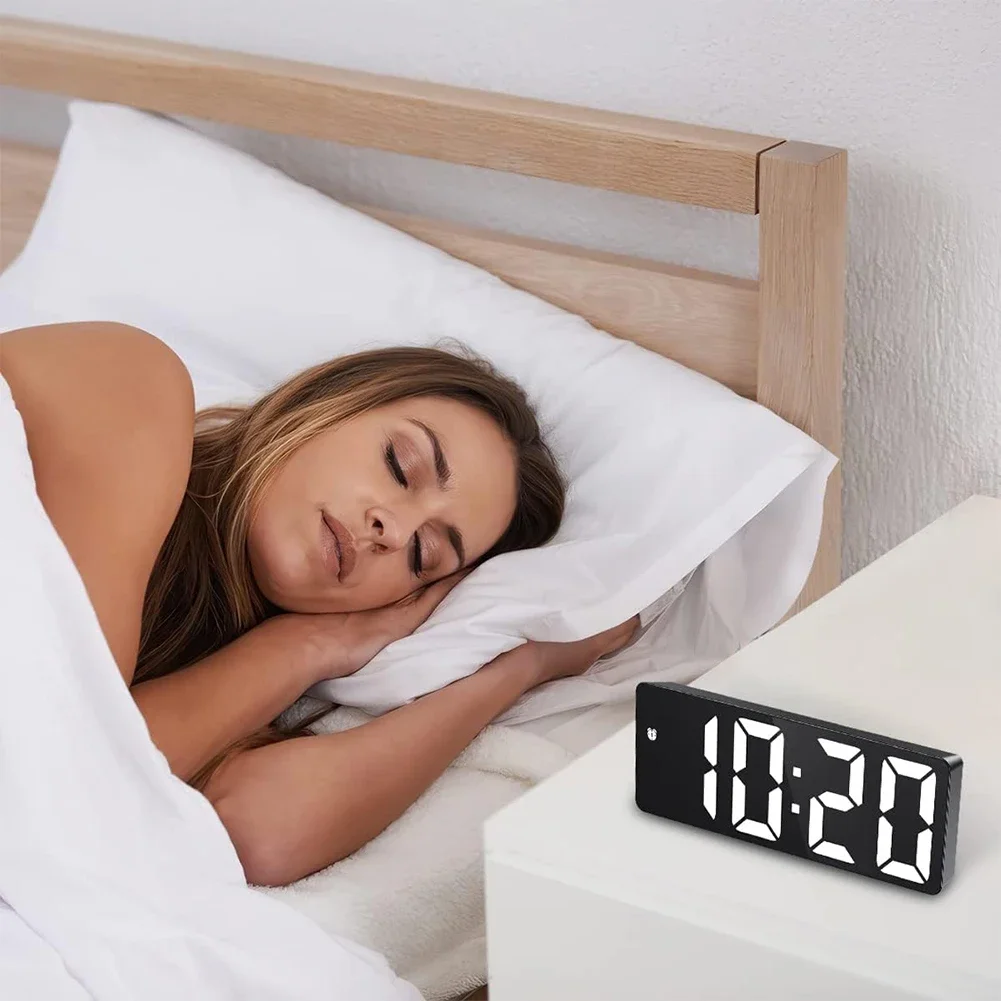 Smart Desk Clocks  Ultra Clear Big Display  Auto Brightness Dimming  Minimalism Design  USB or Battery Powered
