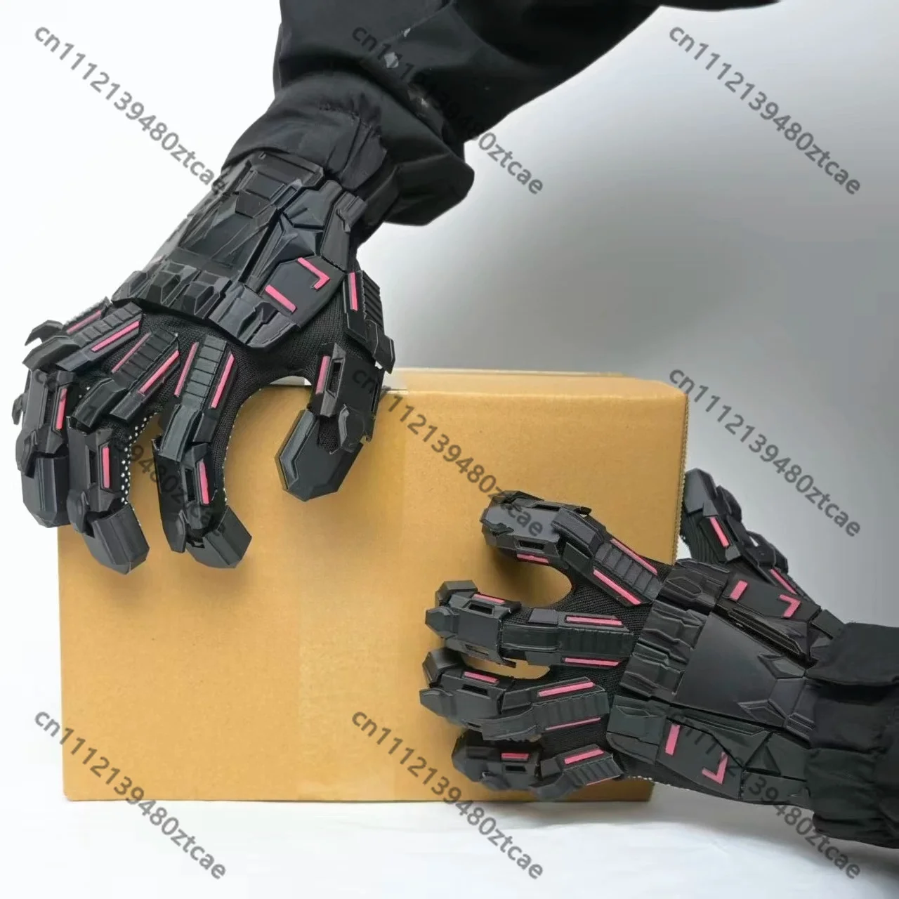 Futuristic Techwear Tactical Glove Sci-Fi Mecha Armor Mechanical Hand Cosplay Costume Accessory