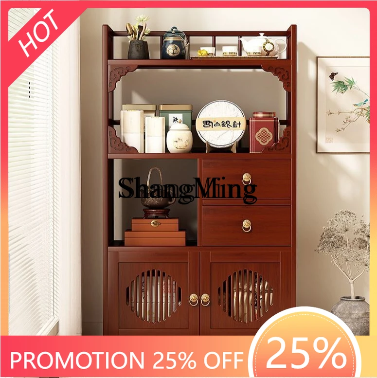 

ZYY Delicate Premium Home Storage Rack Tea Room Bogu Ornament Rack Multi functional Tea Set Storage Cabinet
