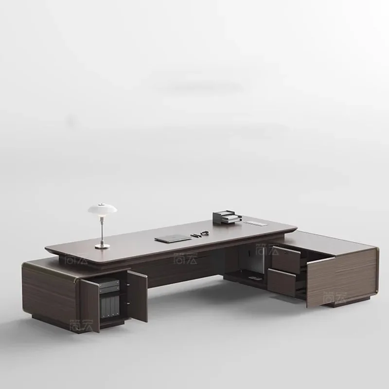 Computer Standing Black Desk L Shaped Organizer Reception Writing Desks Office Laptop Biurka Komputerowe Rustic Furniture