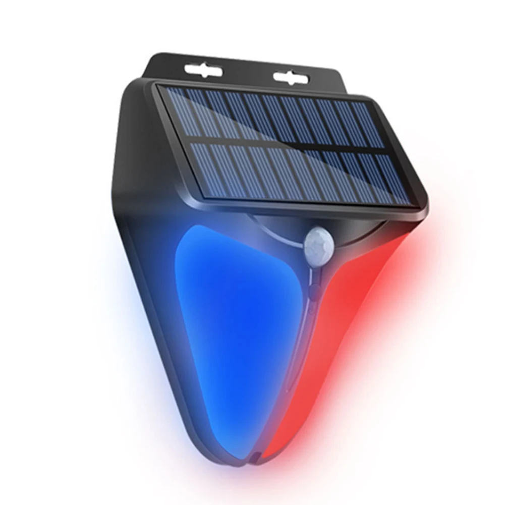 Home Solar Power Alarm Lamp System Warning Indicator Theft Flash Light Outdoor Garden Lamp Infrared Motion