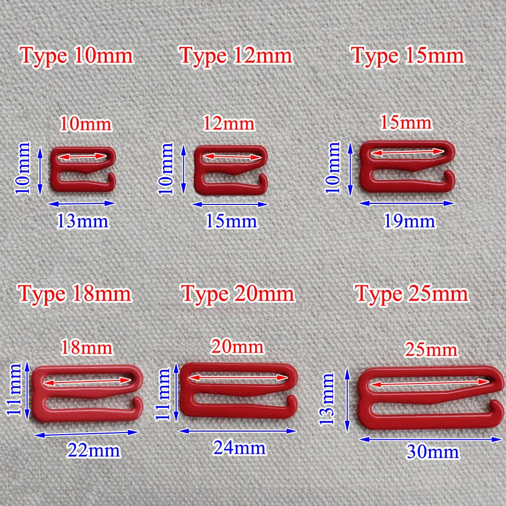 20 Stück 10mm-25mm Metall-BH-Trägerverstellverschlüsse Unterwäsche-Schieberinge Clips für Dessous-Verstellung DIY-Zubehör – Detail 17
