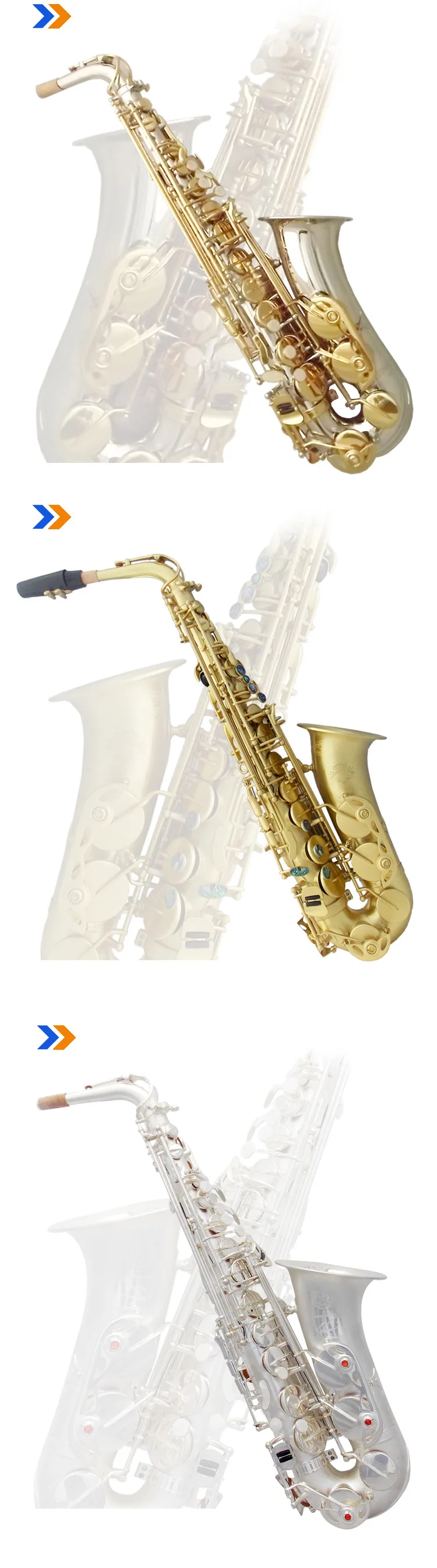 Golden Saxophone Wind Instrument, Beginner Adult Grade