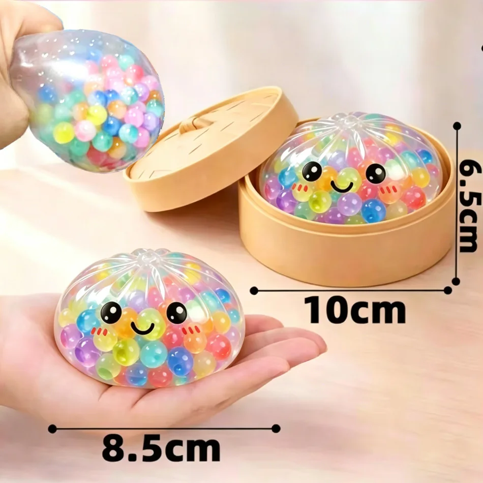 

Rainbow Droplets Glitter Dumpling Glitter Dumpling Squishy with Box Dumplings Sensory Squeeze Toy for Stress Relief Toys