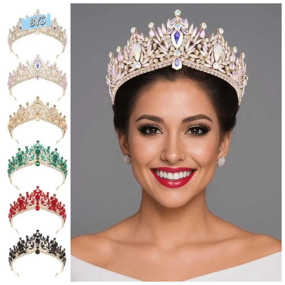 العصرية الفاخرة الباروك الملكة التيجان أنيقة تألق سبيكة الأميرة تاج المبهر رائعة النساء الشعر هوب التصوير الدعائم
