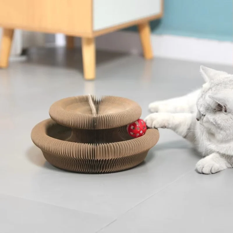 

Magic Organ Cat Toy Cats Scratcher Scratch Board Round Corrugated Scratching Post Toys for Cats Grinding Claw Cat Accessories