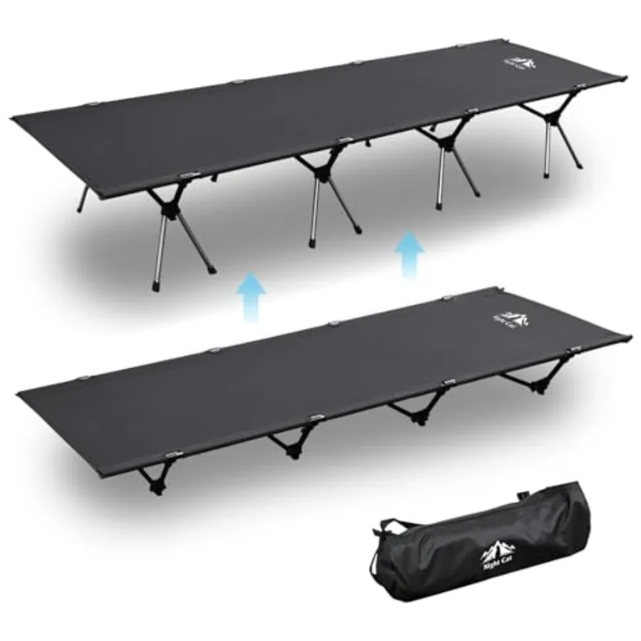 

Раскладная кровать для кемпинга - портативная складная кровать для взрослых, одноместная, для улицы, приподнятая над землей, простая в установке, армейская походная кровать