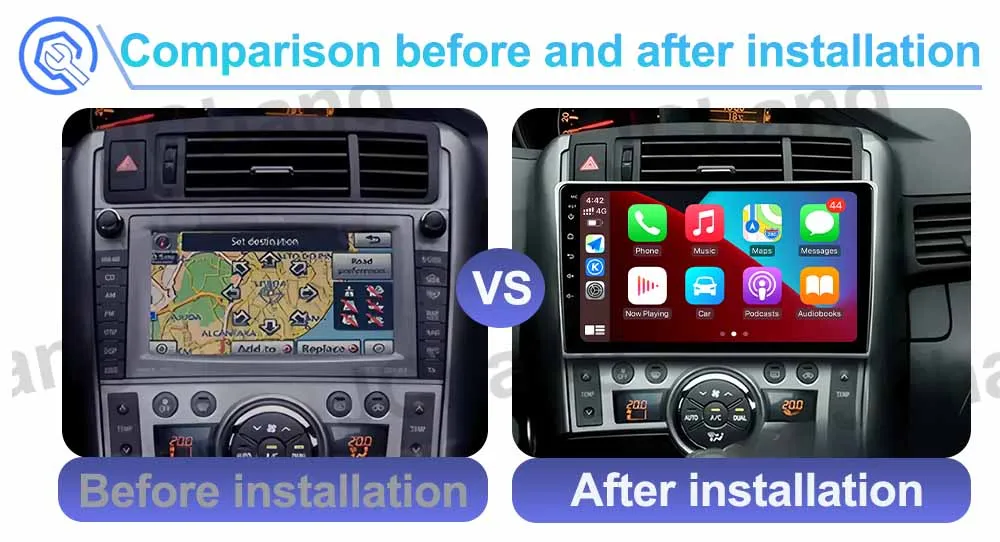 Für Toyota Verso 2010 2011 2012 2013 2014 2015 2016 Carplay Auto Android 15 Auto Radio Navigation GPS Multimedia Player video DSP – Detail 1
