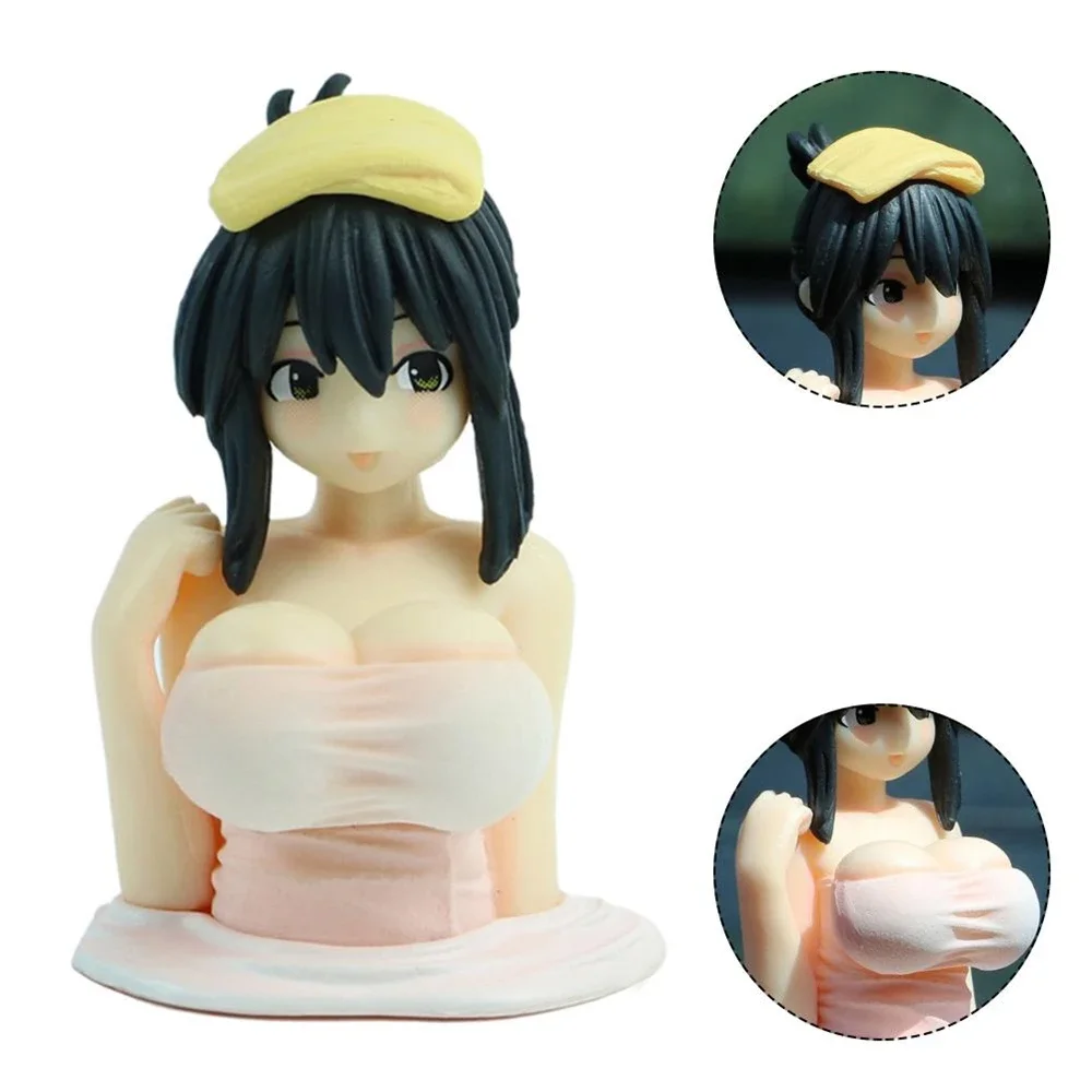 Sexy Chest Shaking Ornaments Indoor or Motorcycle and Car Dashboard Decorations Collection Model Kawaii Spring Anime Statue