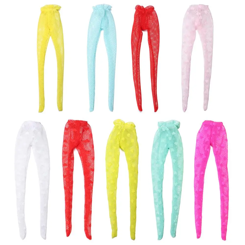 1/6 Scale Colorful Pantyhose Bottom Sock  Silk Stockings Love Heart Pattern Dolls Accessories  Pant Hose