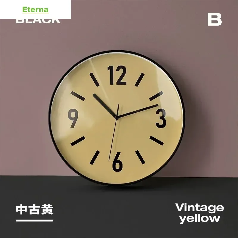 Modern Minimalist Wall Clock Artistic Quiet Sweep Ultra Slim for Living Dining Room Home Decor