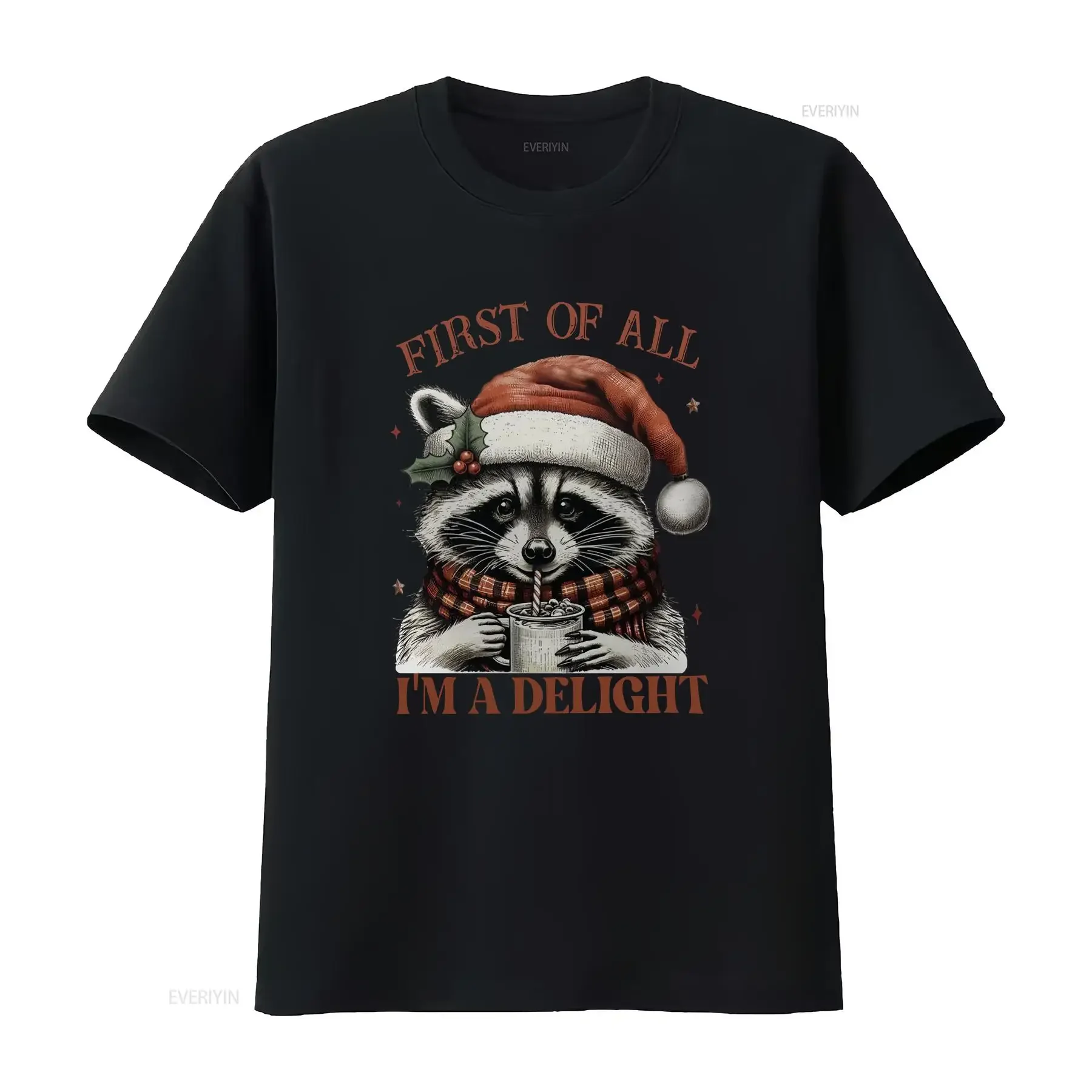 First of All I'm a Delight T Shirt vintage Washed designer clothes streetwear graphic homme Casual Stretched Unisex Versatile