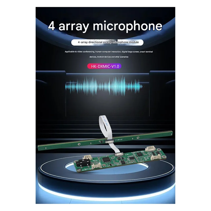 

-A99Z 4-матричный направленный микрофонный массив, USB-линейный звукосниматель на 60 градусов, шумоподавление с усилителем 3,5 мм
