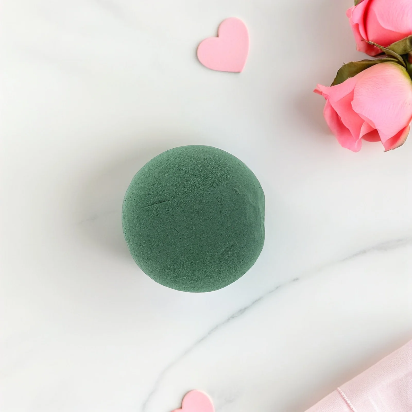 8 قطعة كتل رغوة الأزهار المستديرة الخضراء نصف الكرة رغوة الحرفية الجافة 3.54x1.77 بوصة لمستلزمات ترتيب باقة الزهور الاصطناعية