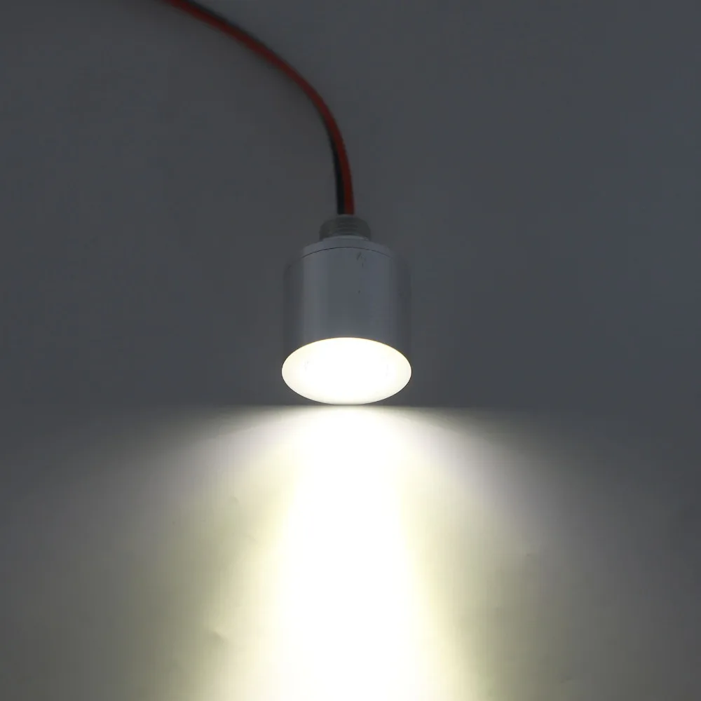 Portable 1W LED Spotlight 5V USB Powered Stepless Dimmable Spot Light Silver Aluminum Alloy LED Accent Light Showcase