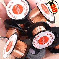 5/50Rolls Soft Copper Wire Jumper Wires Electroculture Gardening Jewelry Making Artwork Computer Cell Phone Motherboard Repair