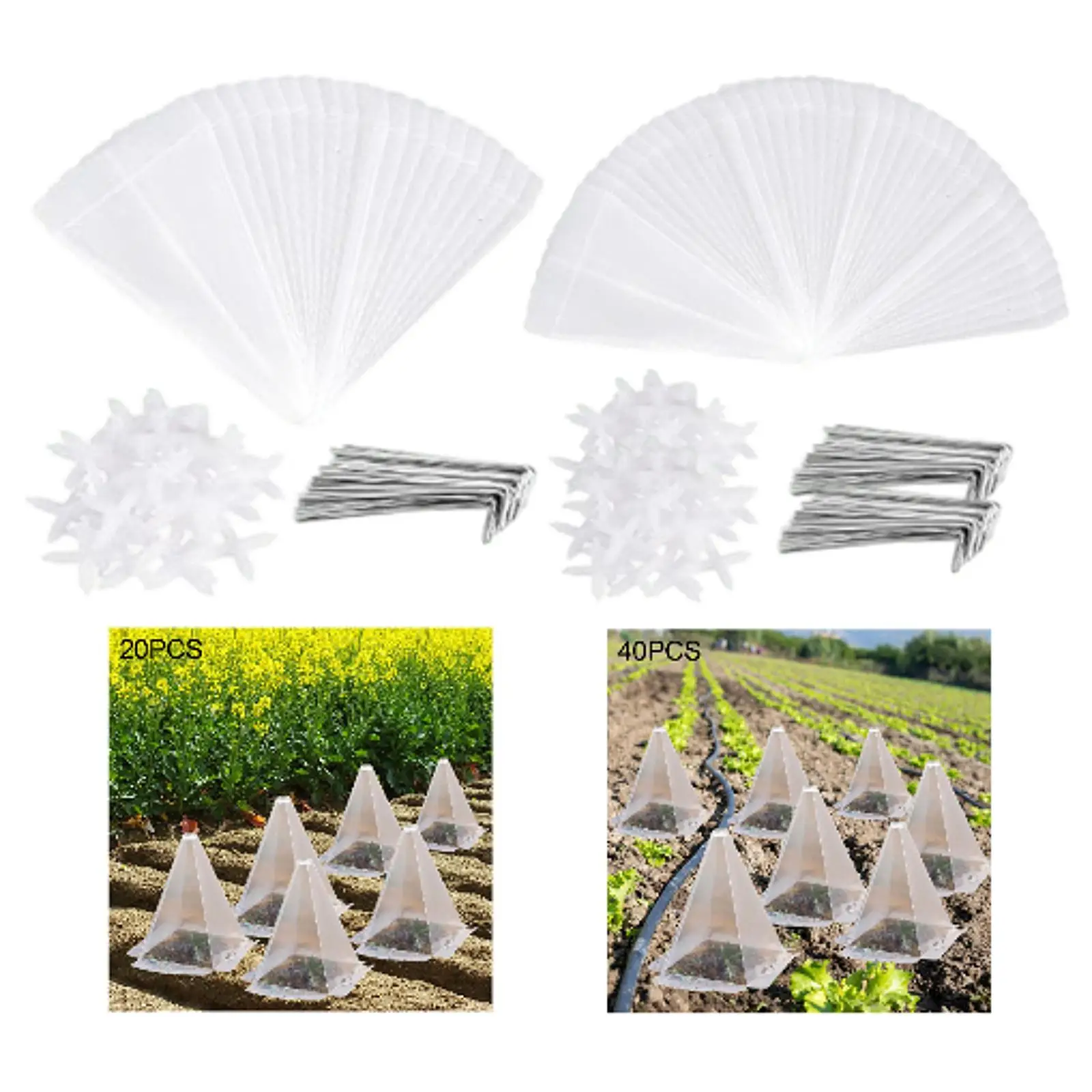 

Garden Cloches for Plants Clear Protect from Animals Birds Accessories Protecting against Frost, Freeze Reusable Plant Protector